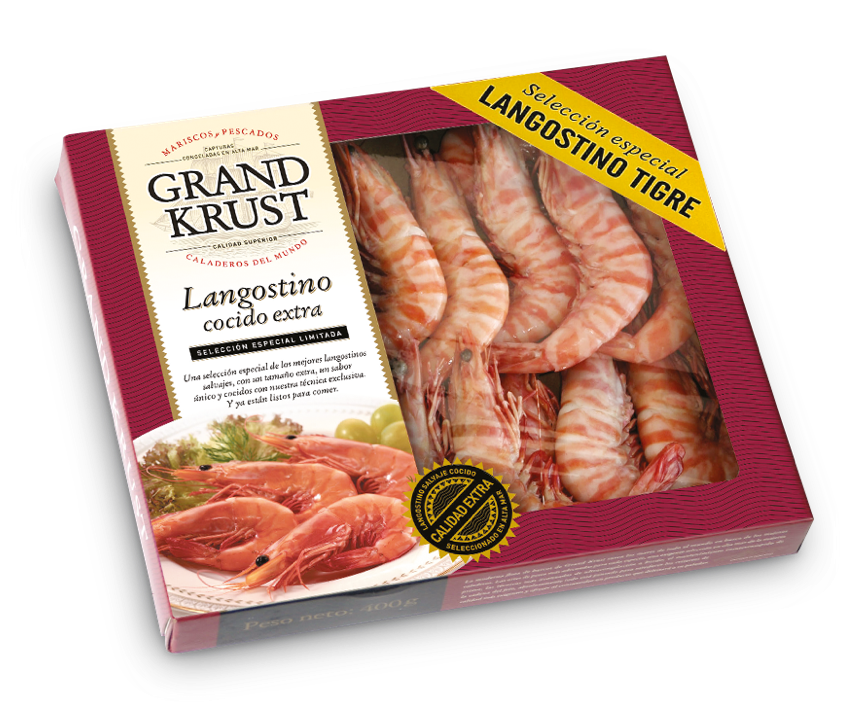 Langostino cocido tigre