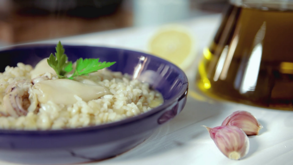 Squid risotto