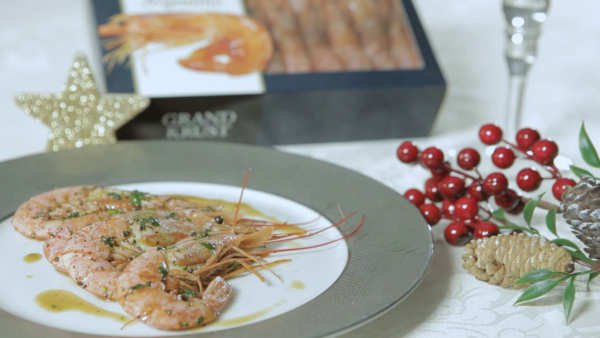 Argentinian red shrimps with brandy
