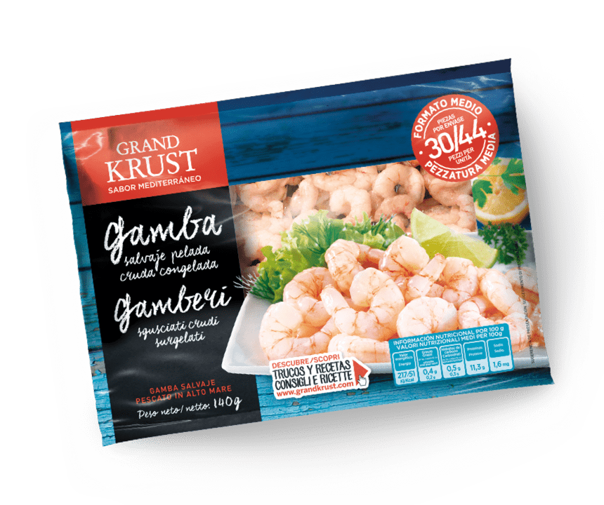 Gamba pelada cruda 140 g