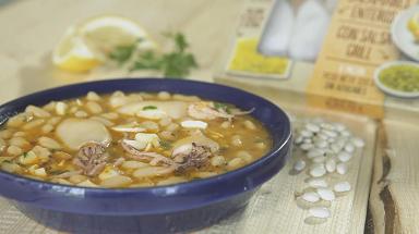 Stufato di calamari con fagioli