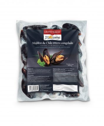 Cozze intere del Cile cotte nel proprio succo