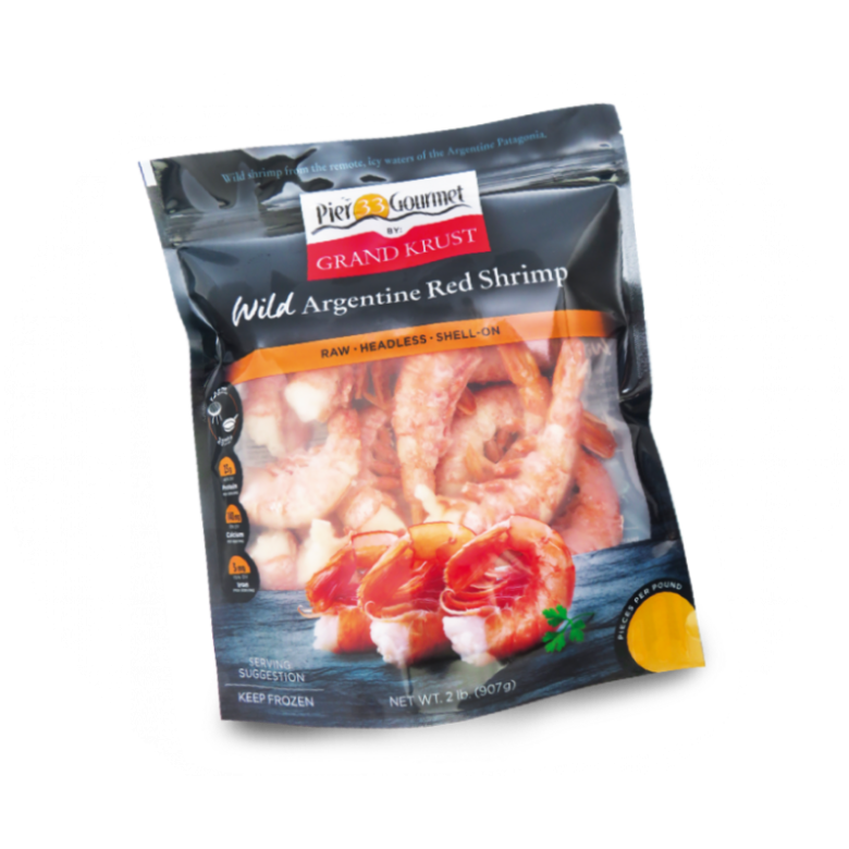 Easy peeled deveined Argentine red shrimp tail