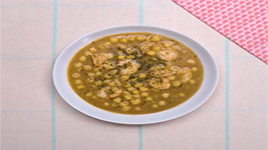 Garbanzos con gambones