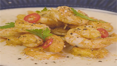Tahitian prawns with vanilla and coconut