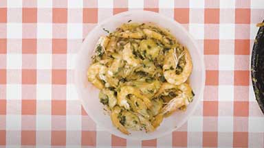 Artichokes with prawns